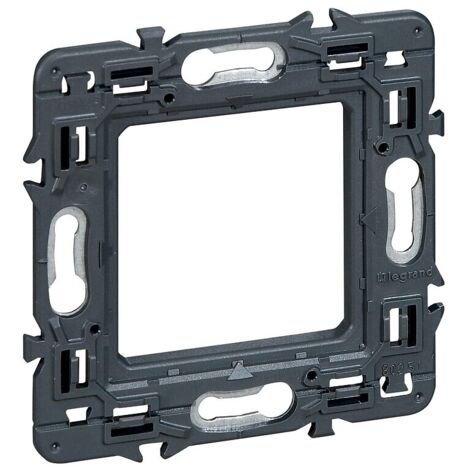 Legrand – Support à vis encastré 1 poste – Fixation avec vis – Métal et plastique – Compatible Céliane, Mosaic, Soliroc – Dimensions 74x74x7.2mm