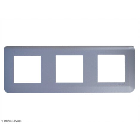 Plaque horizontale Mosaic Legrand 3x2 modules Finition: Aluminium