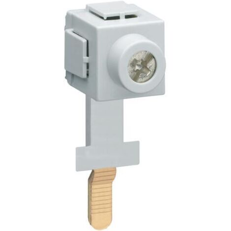 Hager – Borne de raccordement 1P 35mm² – Arrivées latérales pour installations modulaires – Tension 500V – Fixation à vis - KBN863 (1/5)