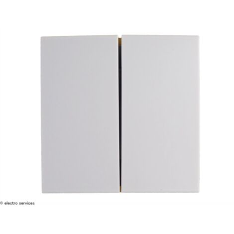 Hager – Enjoliveur Kallysta touche double finition blanche – Compatible avec mécanismes Kallysta – Largeur 57mm – Usage intérieur uniquement