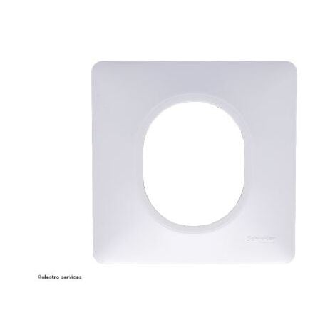 Plaque de finition 1 poste Ovalis Schneider  Finition: Blanc