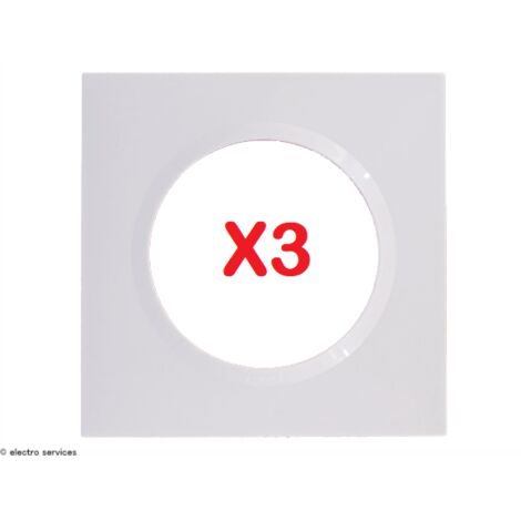 Legrand – Plaque carrée dooxie 1 poste – lot de 3 – 87mm x 87mm – pour mécanisme compatible – usage intérieur