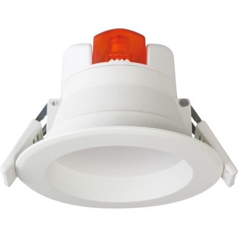 Aric – Spot encastrable salle de bain 7W 4000K – 660 lm – IP44 – Polycarbonate blanc – Angle de faisceau 90° – Installation encastrée