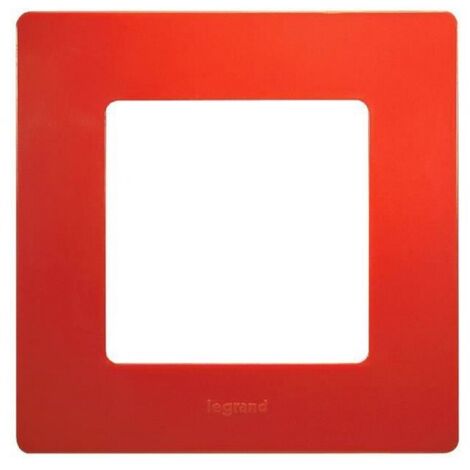 Legrand – Plaque de finition Niloé 1 poste – Finition coquelicot – Compatible avec mécanismes Niloé – Usage intérieur