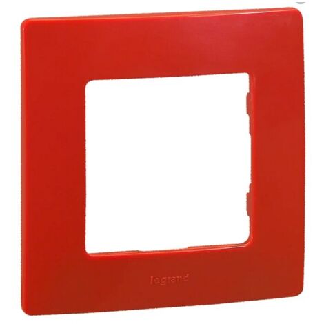 Lot De 3 Plaques De Finition Legrand Niloé – Couleur Rouge Coquelicot