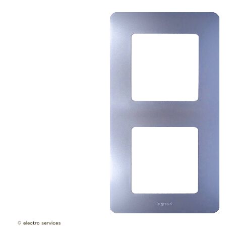 Plaque de finition Niloé Legrand 2 Postes Finition: Argent