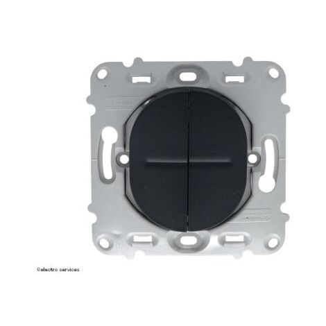 Double interrupteur ou Va-et-vient Ovalis Schneider  Finition: Anthracite