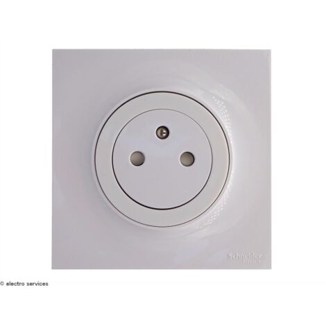 Prise de courant Odace Complet Blanc  Griffes: Sans griffes