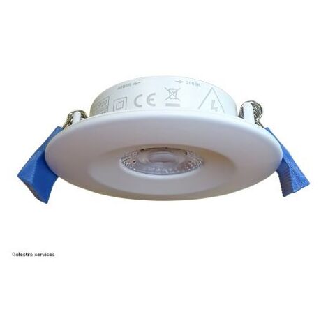 Aric – Spot encastrable Aspen 5.5W 3000/4000K blanc – Encastré fixe – 450 lumens – IP20/44 – Angle de faisceau 20-40° – Installation rapide