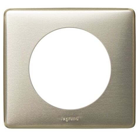 Legrand – Plaque de finition Céliane métal 1 poste – Finition anodisée – Compatible avec support Batibox – Usage intérieur uniquement (1/10)