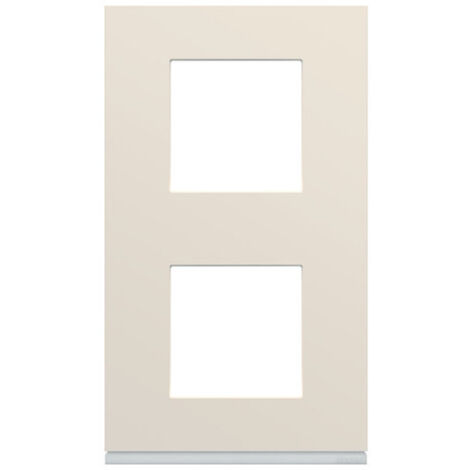 plaque - 2 postes - verticale - 71 mm - dune - hager gallery wxp0342
