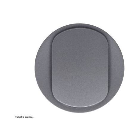 Legrand – Enjoliveur interrupteur va-et-vient CT0001 – Finition mate Titanium – Thermoplastique sans halogène – Fixation à clipser – Usage intérieur