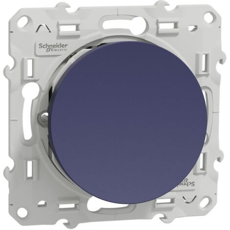 Poussoir Schneider Odace Finition: Cobalt