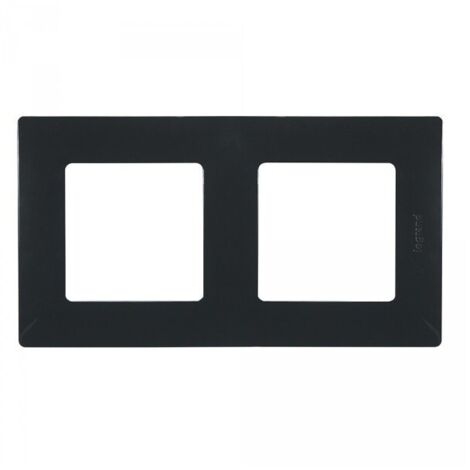 Plaque de finition Niloé Legrand 2 Postes  Finition: Onyx