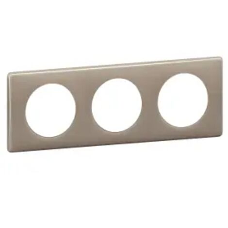 Legrand – Plaque Vimar Céliane laquée 3 postes – Finition galet élégante – Compatible support Batibox – Usage intérieur uniquement - LEG066613