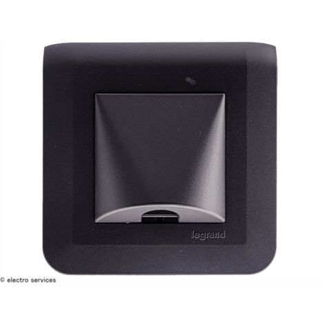 Sortie de câble Mosaic Legrand Noir complet  Griffes: Sans griffes