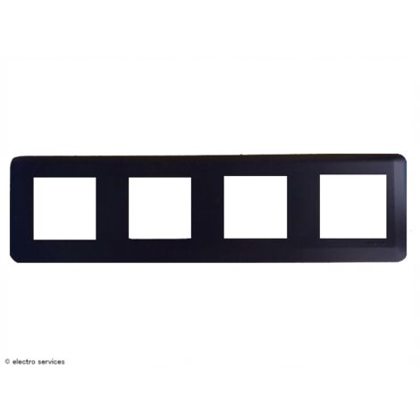 Plaque de finition horizontale Mosaic pour 4x2 modules noir mat LEGRAND 079008L