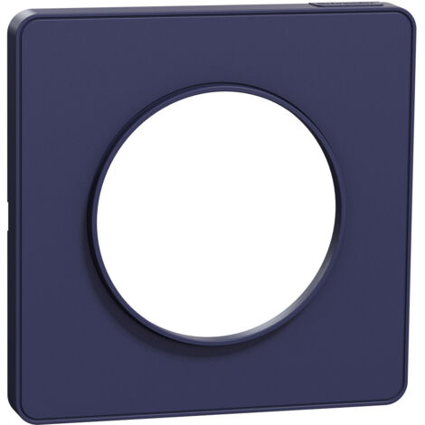 Schneider Electric – Plaque de finition 1 poste S550802 – Odace Touch – Couleur cobalt – Installation rapide – Résistance aux chocs IK04 (1/5)