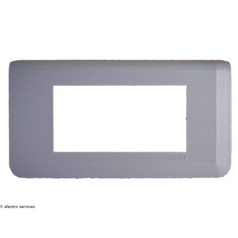Plaque de finition horizontale Mosaic pour 4 modules alu LEGRAND 079314L