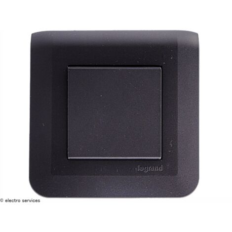 Interrupteur ou Va-et-vient Mosaic Legrand Noir complet 2 modules  Griffes: Avec griffes