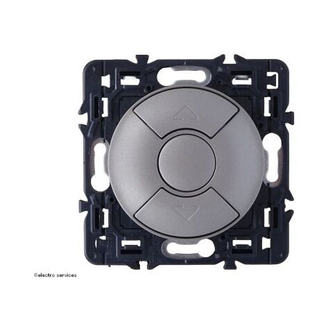 Legrand - Interrupteur volets roulants Céliane - Enjoliveur Titanium et support