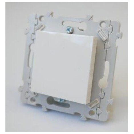 Hager – Interrupteur va et vient composable blanc avec griffes – Installation facile pour usage intérieur – Compatible plaques Essensya