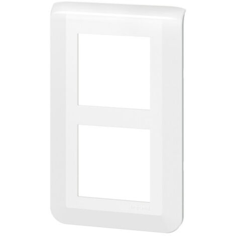 LEGRAND Plaque double vertical Mosaic, LEGRAND blanc