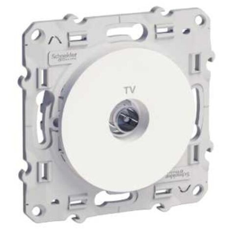 Prise TV ODACE aluminium à vis SCHNEIDER ELECTRIC S530445