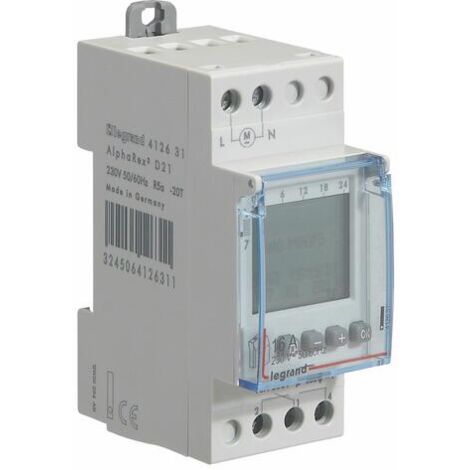Legrand – Inter horaire programmable digital multifonction 1 sortie 16A – Programmation journalière et hebdomadaire – Alimentation 230V – Précision +0,1s/jour (1/9)