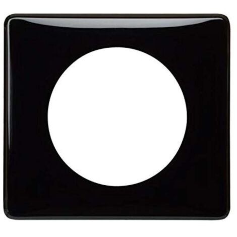 Plaque Legrand Céliane laquée 1 poste noir – Plastique PC/ABS – Fixation à clipser – Dimensions 90x82x8.5mm – 66681 (1/8)