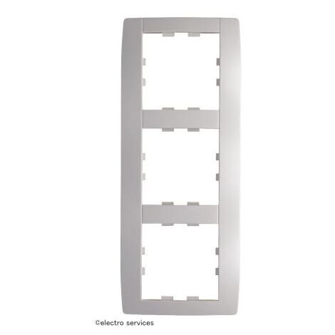 Plaque Kallysta classic verticale 3 postes Finition: Blanc