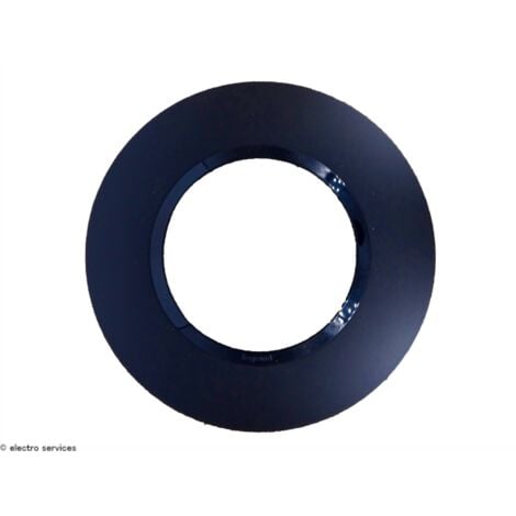 Plaque ronde dooxie 1 poste  Noir velours