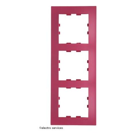 Plaque Kallysta pop verticale 3 postes  Finition: Corail
