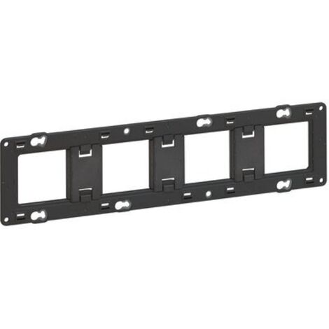 Legrand – Support de fixation 4 postes – Montage vertical/horizontal – Supports bi-matière – Compatible Batibox™, Céliane, Mosaic, Soliroc