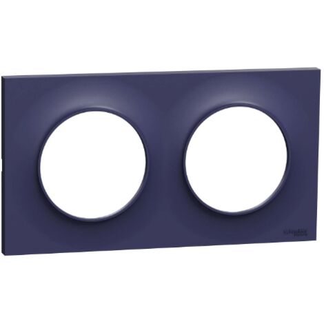 Schneider Electric – Plaque Schneider S550704 cobalt 2 postes horizontaux/verticaux – Entraînement 71mm – IP21 – Compatible intérieur