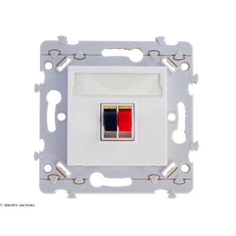 Prise haut parleur IP20 - Essensya - WE290 - Hager