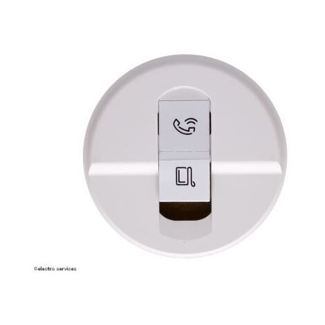 Enjoliveur prise simple RJ45 Céliane Legrand Finition: Blanc (1/4)