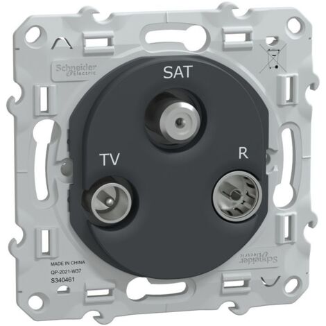 Prise TV-R-SAT Ovalis Schneider Finition: Anthracite (1/4)