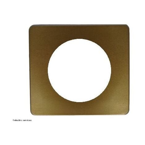 Plaque de finition Métal Céliane 1 poste  Bronze Satiné