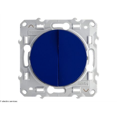 Va-et-vient + poussoir Schneider Odace Finition: Cobalt