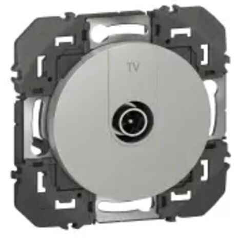 Prise TV simple étoile blindée Dooxie -Legrand - Aluminium - 600451