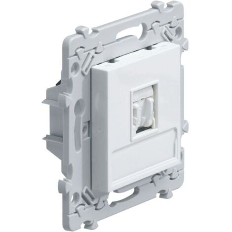 Hager   WE228   essensya prise RJ45 CatEgorie 6a STP pour Grade 3 TV Blanc