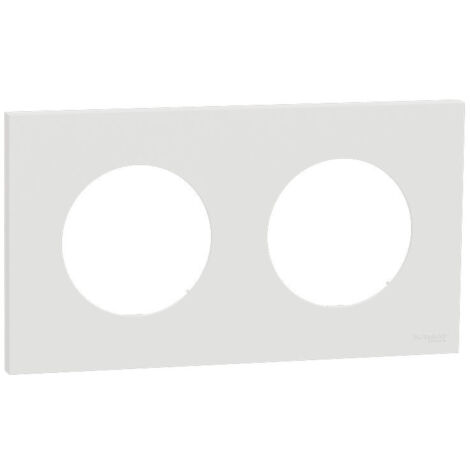 Plaque Odace Blanc craie 2 postes (S920704)