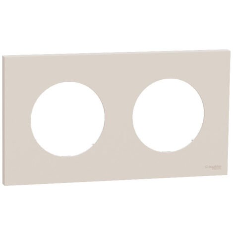 Plaque Odace Beige sable 2 postes (S902704)
