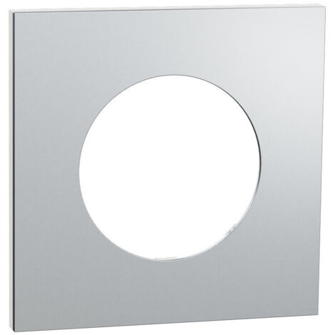 Plaque Odace Aluminium Métal support blanc 1 poste (S914702)