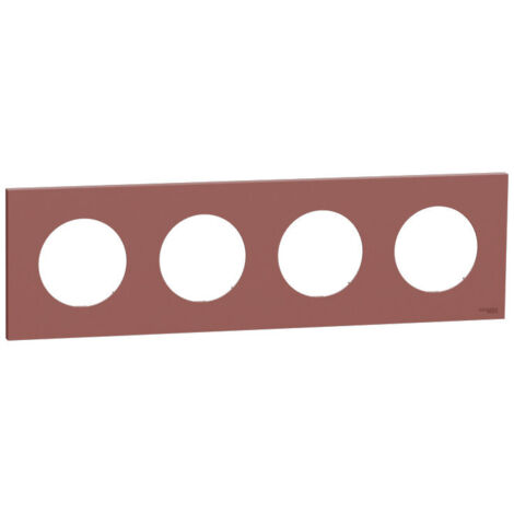 Plaque Odace Rose grenat 4 postes (S905708)
