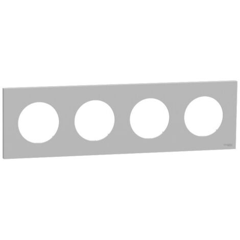 Plaque Odace Gris galet 4 postes (S901708)
