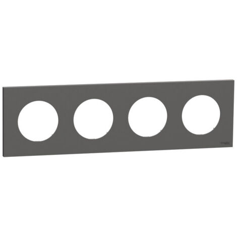Plaque Odace Gris basalte 4 postes (S904708)