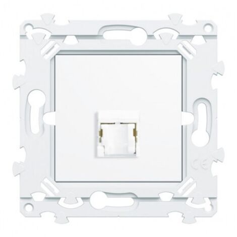 Prise RJ45 Essensya CAT.6 FTP simple Pure Blanc - WE224 - Hager