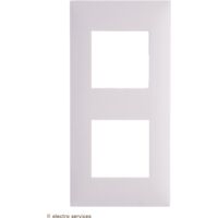 LEGRAND DIPLOMAT Enjoliveur Double Plaque Verticale 2 Postes contour Vert Neuf EUR 10,00